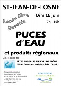 Puces d'eau, marché de produits régionaux. Le dimanche 16 juin 2013 à Saint Jean de Losne. Cote-dor. 